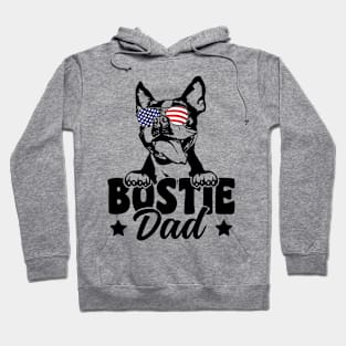 Bostie Dad Patriotic Boston Terrier Dog Lover 4th Of July Hoodie